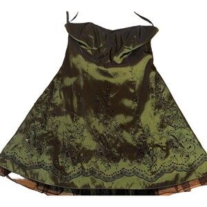 ZUM ZUM by Niki Livas Prom Party Formal Wicked Elphaba Vibes Strapless Dress 5/6